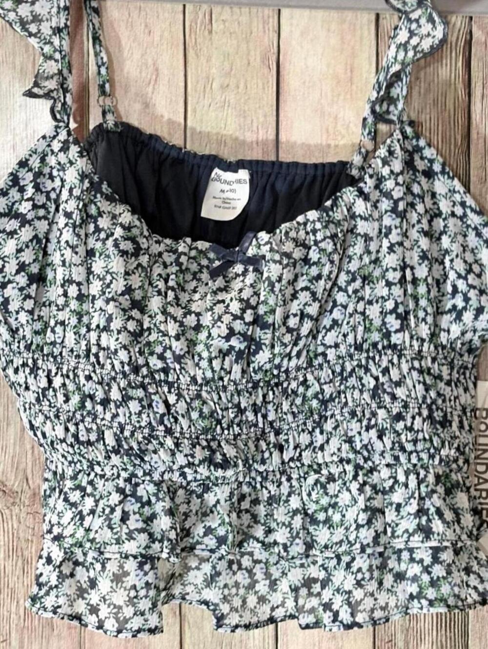 No Boundaries Floral Two-Piece Skirt Set, Size M (8-10) - Picture 2 of 15